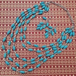 Blue Howlite Earrings and Necklace